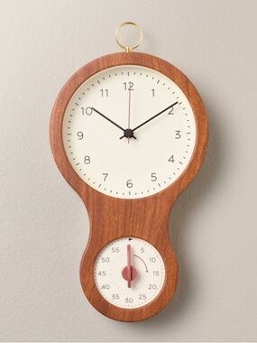 HEARTH & HAND NWT Faux Wood and Brass
Kitchen Clock and Timer